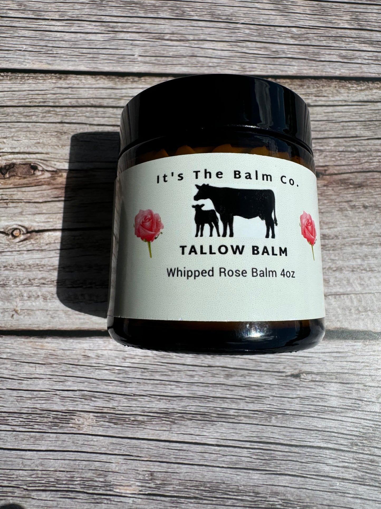 4oz - WHIPPED ROSE TALLOW BALM