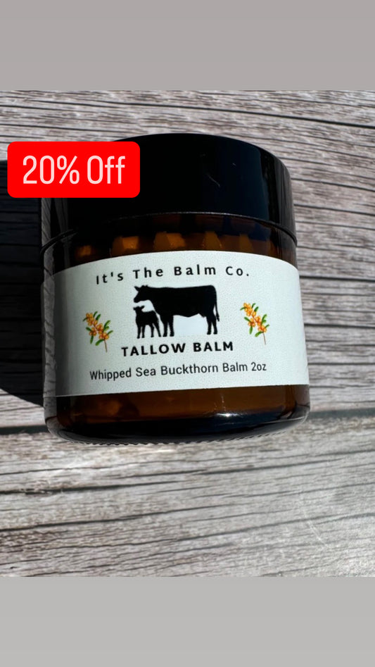 2oz - WHIPPED SEA BUCKTHORN TALLOW BALM