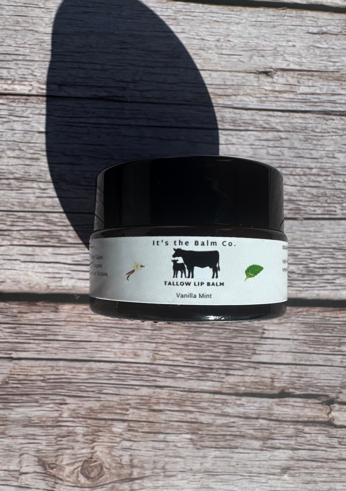 1/2 oz - TALLOW LIP BALM - VANILLA MINT