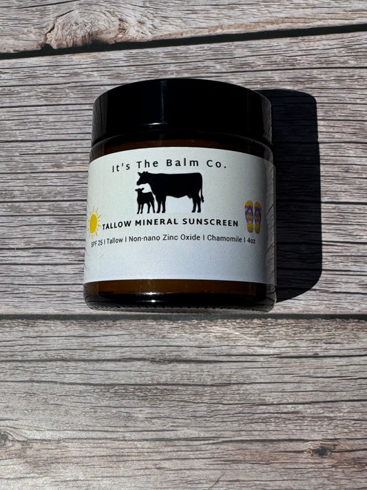 4oz - TALLOW MINERAL SUNSCREEN