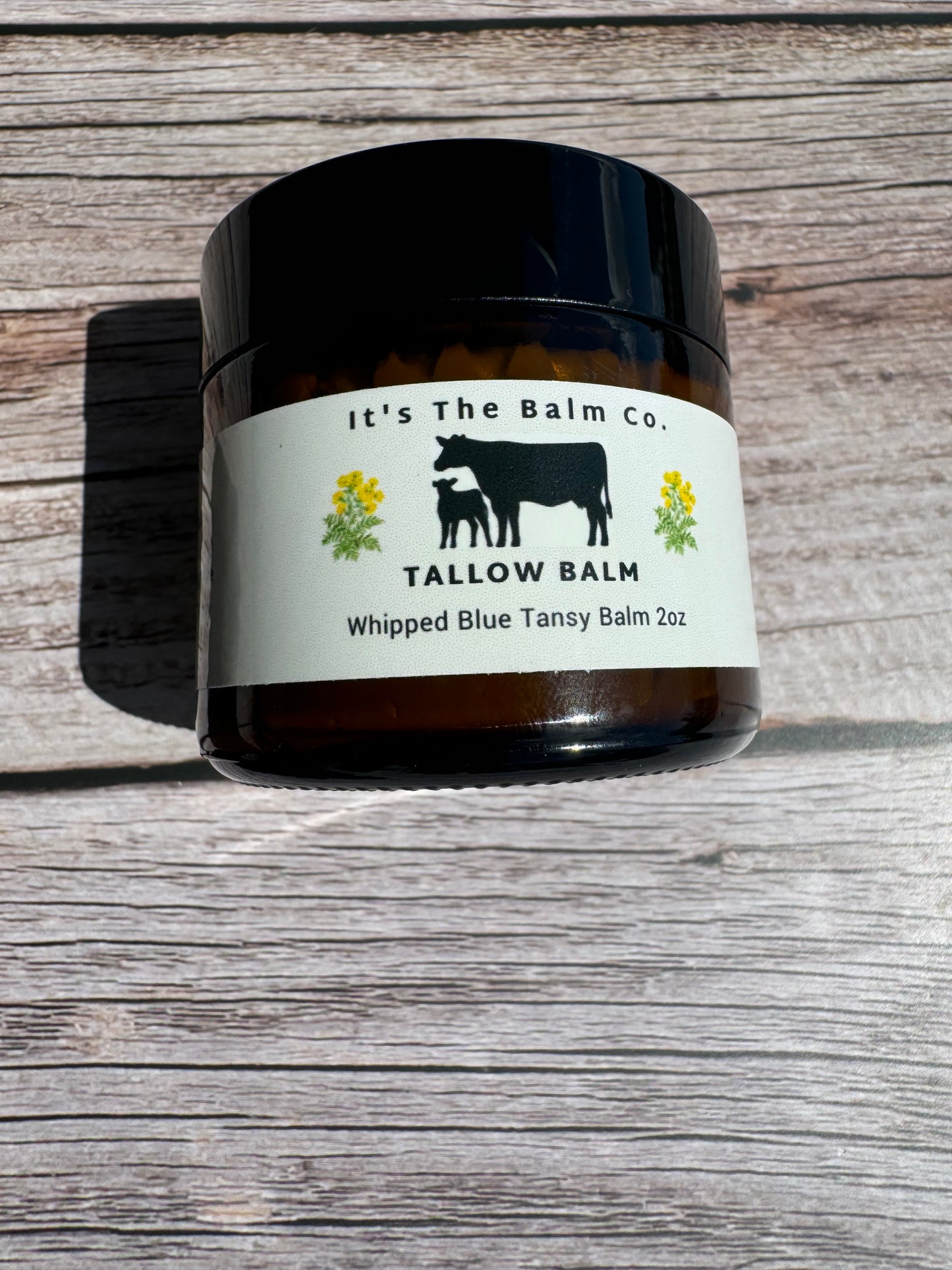 2oz - WHIPPED BLUE TANSY TALLOW BALM