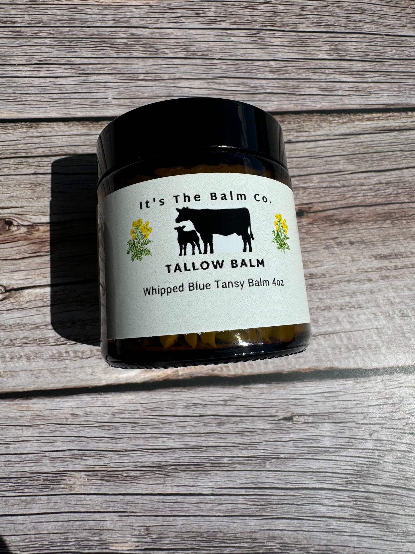 4oz - WHIPPED BLUE TANSY TALLOW BALM